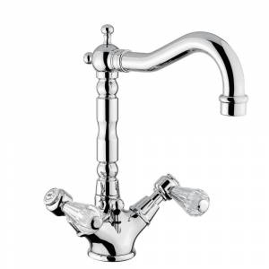 Смеситель двухвентильный для раковины Bugnatese Revival с элементом Swarovski